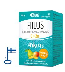 FIILUS ARKEEN C+Zn HEDELMÄINEN 30 PURUTABL